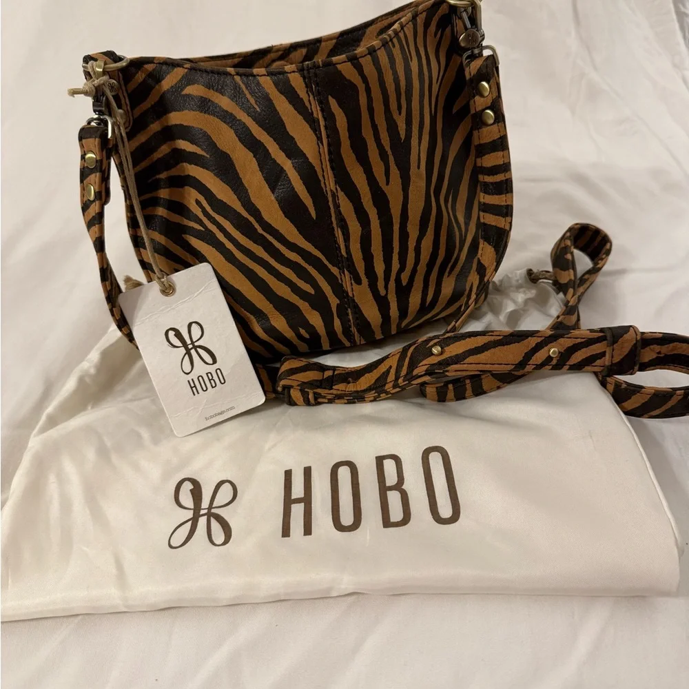 HOBO Animal Print Hobo Bag - Brown and Black - Picture 2 of 3